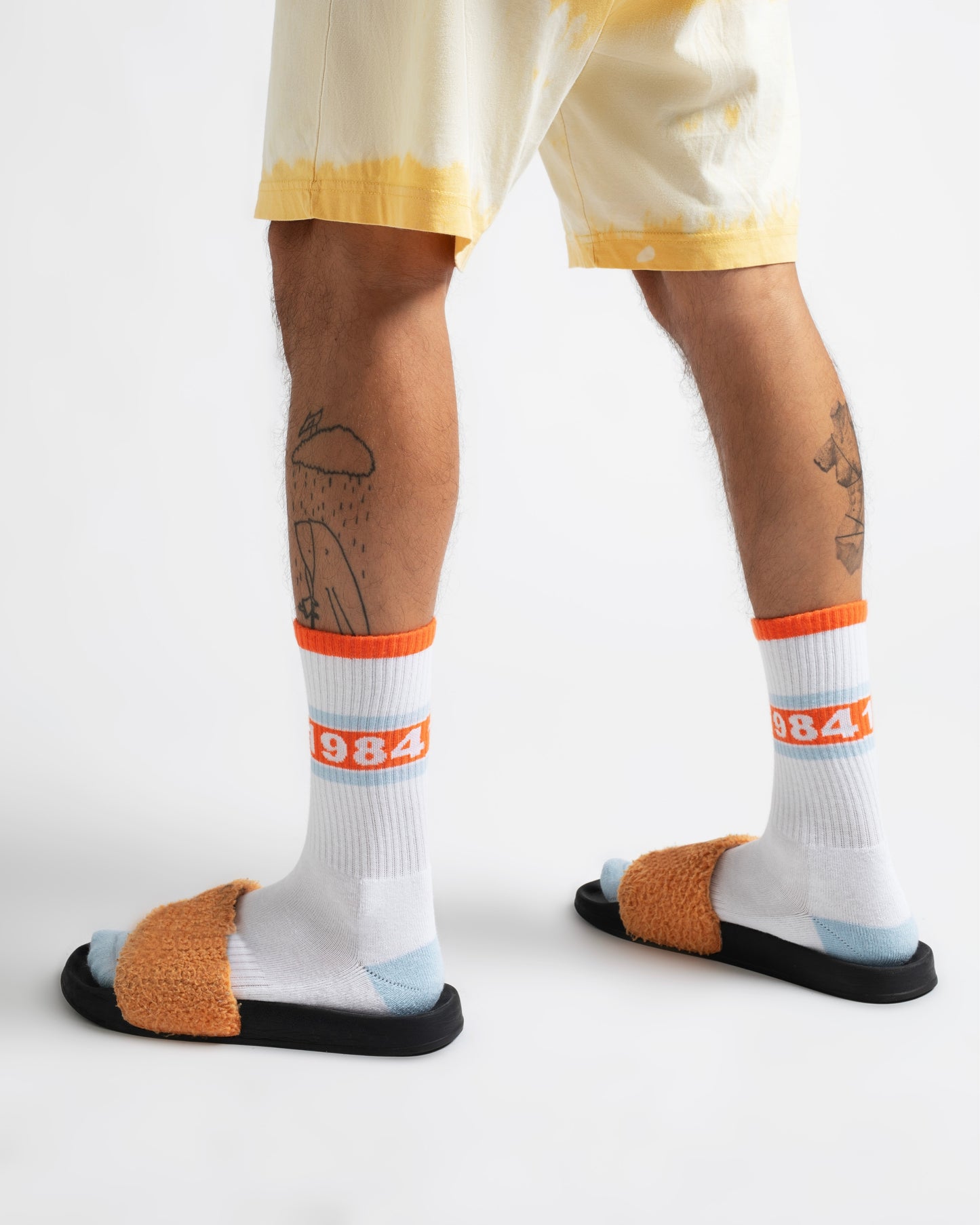 since 1984 Orange-Blue Beyaz Unisex Spor & Lifestyle Çorap