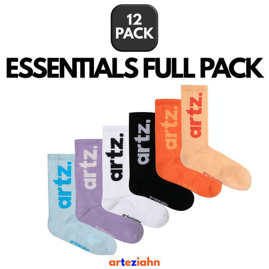 Essentials (artz.) 12Pack Unisex Spor & Lifestyle Havlu Taban Çorap (12 ADET)