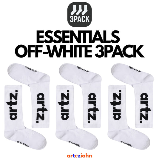 Essentials Off-White Beyaz Unisex Spor & Lifestyle Havlu Taban Organik 3'lü Çorap Seti