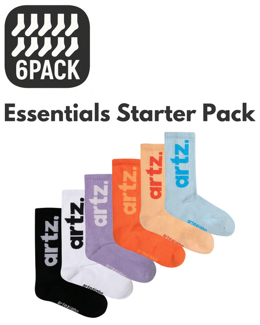 Essentials (artz.) 6 Pack Unisex Spor & Lifestyle Havlu Taban Çorap (6 ADET)