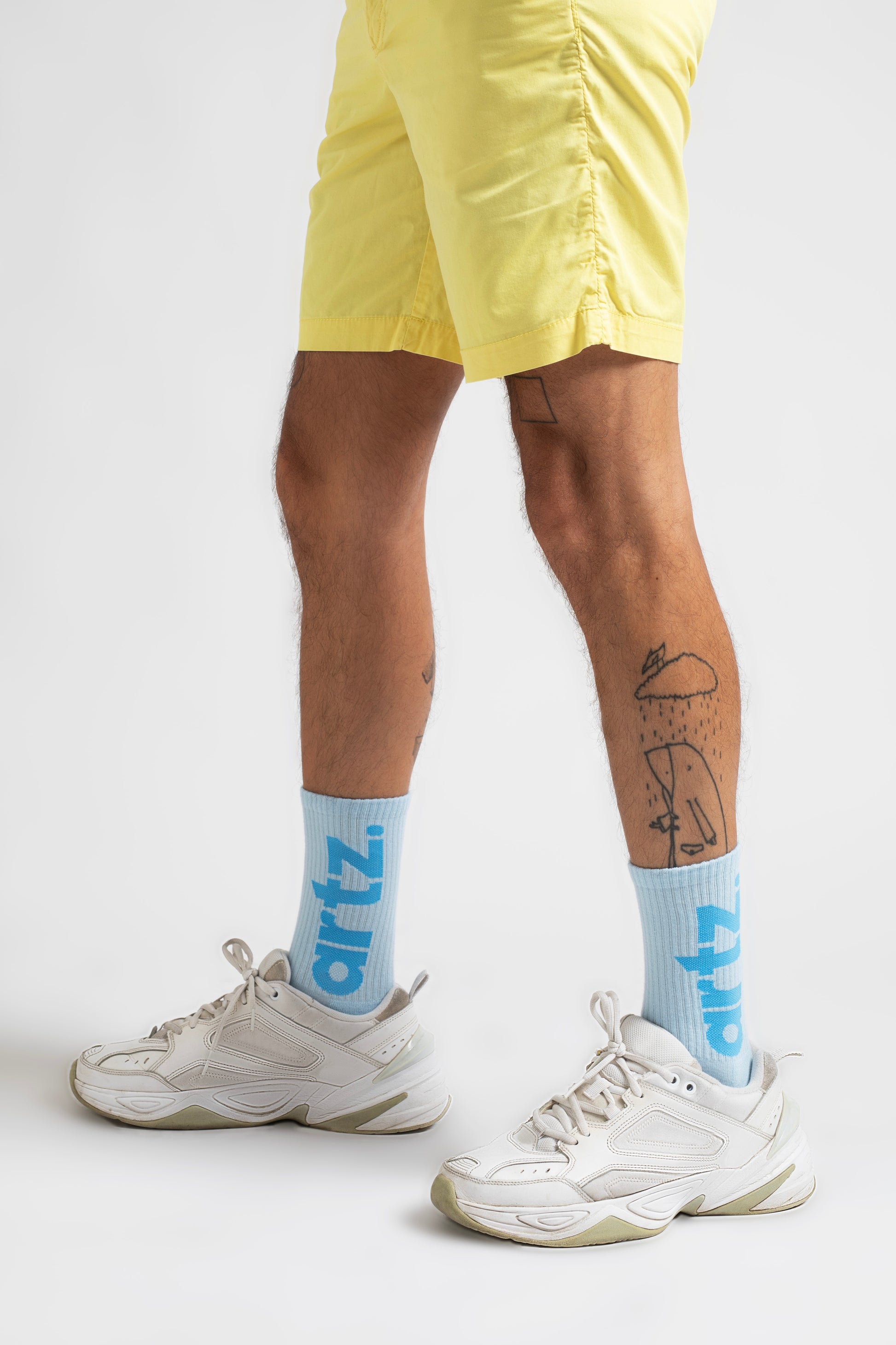 Essentials Blue mavi Unisex Pamuklu Spor Çorap | arteziahn 001