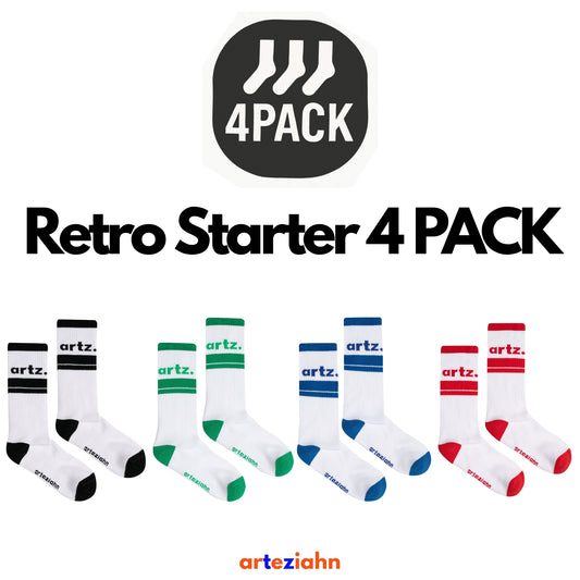 Retro Starter Pack (4 PACK) Unisex Lifestyle & Spor Organik 4'lü Çorap Seti