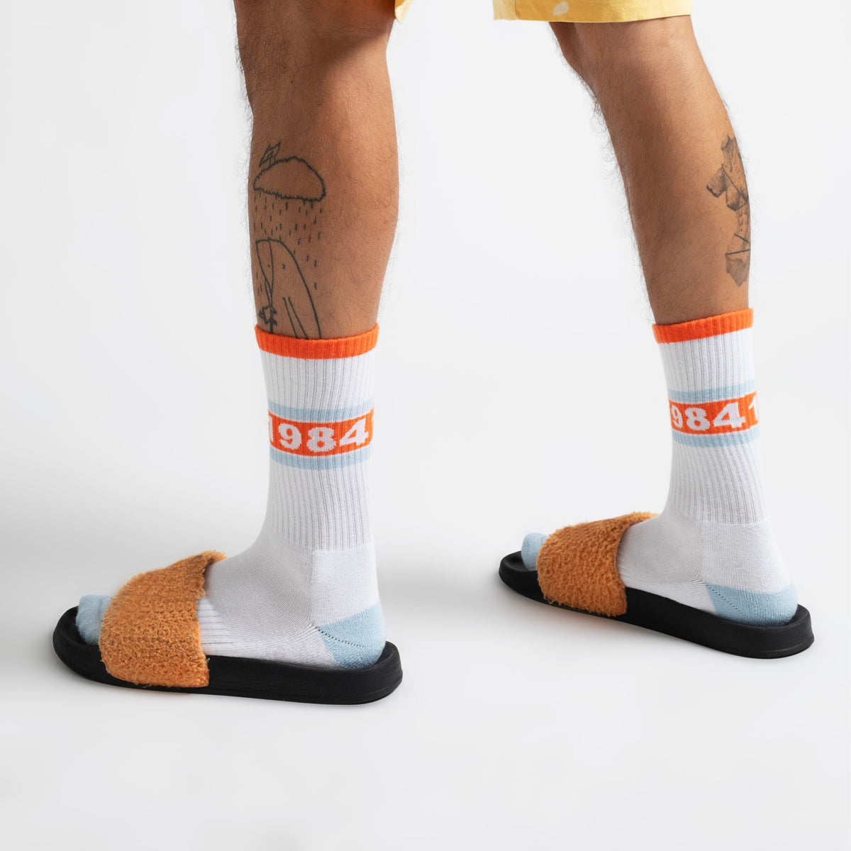 Since 1984 Orange - Blue Pack (3PACK) Turuncu - Mavi Unisex Lifestyle & Spor Organik 3'lü Çorap Seti