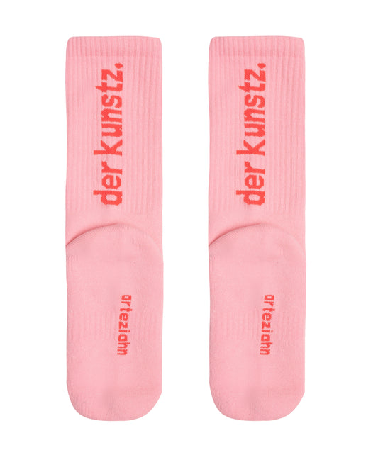 der Kunstz Pink Pembe Unisex Spor & Lifestyle Pamuklu Havlu Taban Çorap